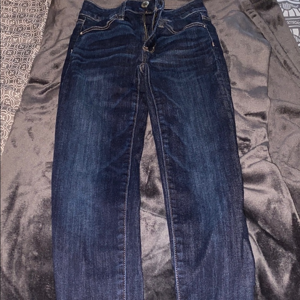 AE High Rise Dark Rinse Jegging 00